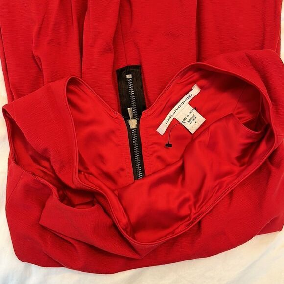 💜 Red Diane von Furstenberg Dress - Picture 4 of 5